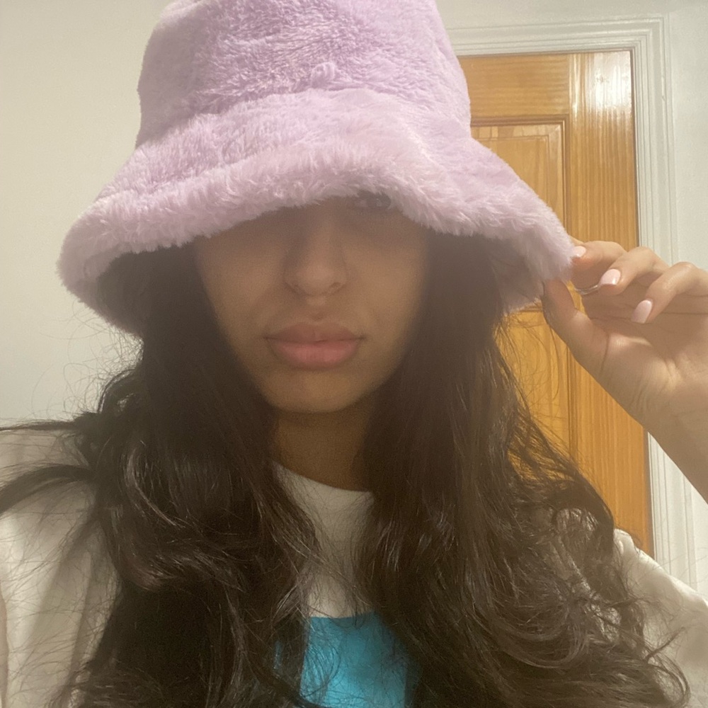 Lavender Fuzzy Bucket Hat